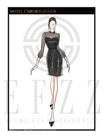 酒店中餐廳女領班制服設計圖134