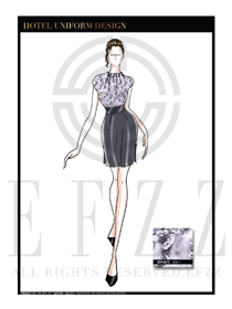 大師手繪中餐廳領班制服設計圖152