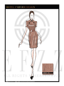 星級酒店中餐廳女領班制服設計圖156