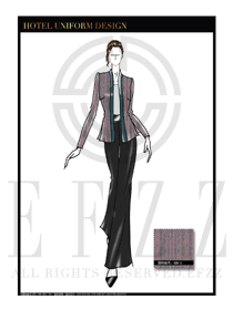 原創手繪中餐廳領班制服設計圖162