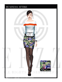 女時尚OL職業裝設計圖1128