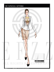 女時(shí)尚OL職業(yè)裝設(shè)計(jì)圖1150