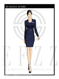 女時尚OL職業(yè)裝設(shè)計圖1199