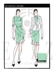 女時尚OL職業(yè)裝設計圖1226