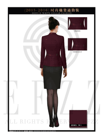 女秋冬職業裝背面設計圖1263