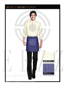 藍(lán)色祥云圍裙男款中餐傳菜員制服設(shè)計(jì)圖124