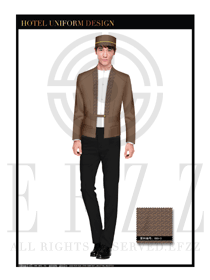 灰色男款酒店門童行李生服裝款式圖1085