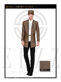 灰色男款酒店門童制服設(shè)計(jì)圖1088
