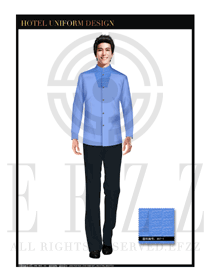 氣泡水波紋男款酒店門童服裝款式圖1106