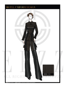 時尚五星級酒店餐廳領(lǐng)班制服設(shè)計圖164