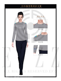 灰色長袖襯衫女款鐵路工作人員制服設計圖156