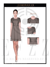 OL時尚女職業裝夏裝制服設計圖611