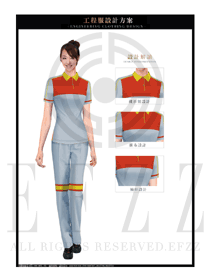 灰色經(jīng)典款女裝工程服夏裝款式設計圖089