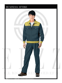 時(shí)尚墨綠色春秋男款工程服服裝款式圖1013