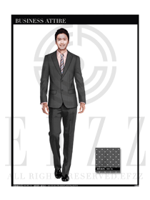 黑色男職業裝西服服裝款式圖377