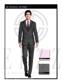 時尚黑色男職業裝西服制服設計圖378