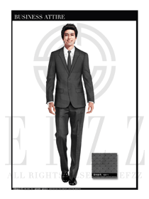 彰顯氣質黑色男職業裝西服服裝款式圖379
