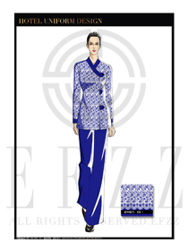 青花瓷女款水療SPA服務員制服設計圖197