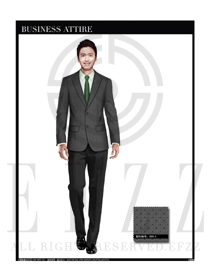 時尚灰色男職業裝西服制服設計圖386