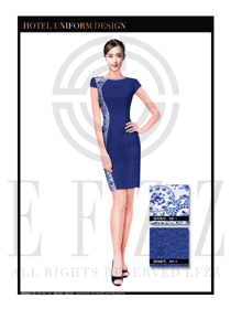 寶石藍女款按摩技師款式設計圖1349