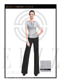 灰色女款按摩技師款式設計圖1355