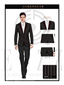 韓版修身款男款職業(yè)裝西服款式圖399