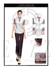 時尚咖啡色星級酒店客房服務(wù)員制服設(shè)計圖592