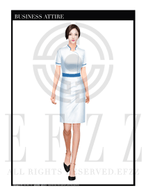 典雅白短袖顯身材女款按摩技師款式設計圖1363