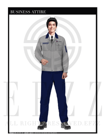 時(shí)尚灰色男款長(zhǎng)袖工程服裝款式設(shè)計(jì)圖1087