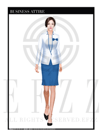 時尚白色職業套裙款按摩技師服裝款式設計圖1383