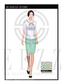 白色短袖修身款按摩技師服裝款式設計圖1403