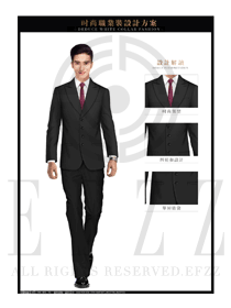 黑色韓版男職業(yè)裝西服服裝款式圖416