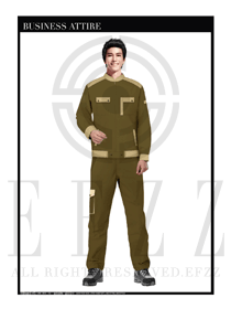 時尚長袖男款車間春秋工程服款式設計圖1173