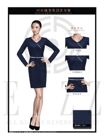 深藍(lán)色ol職業(yè)裝專賣店?duì)I業(yè)員服裝設(shè)計(jì)圖1494