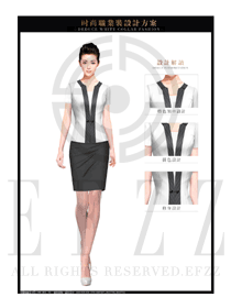 時尚白色女職業裝夏裝服裝款式圖728