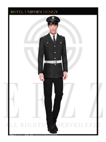 新款深灰色長袖男款獵裝保安服設計圖287