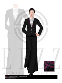 新款長(zhǎng)裙款酒店西餐咨客服裝設(shè)計(jì)圖241