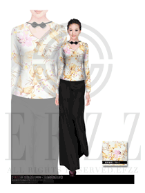 新款水療spa會所大堂總臺收銀接待員工服裝款式圖364