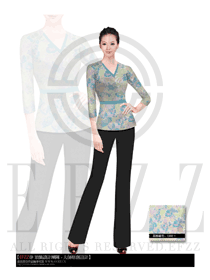 原創(chuàng)制服設(shè)計女款按摩技師服裝款式圖1244