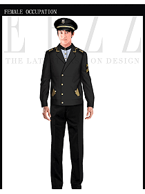 原創(chuàng)制服設(shè)計(jì)深灰色長(zhǎng)袖男款保安服夾克設(shè)計(jì)圖325