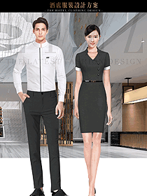 新款男女款酒店大堂經理制服設計圖1189