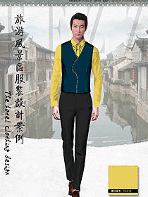 時尚馬甲款西餐服務員服裝款式圖1297