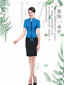 原創(chuàng)制服設(shè)計(jì)女款總臺(tái)收銀接待服裝款式圖419