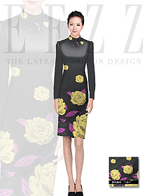 新款長袖女款西餐服務員服裝款式圖876