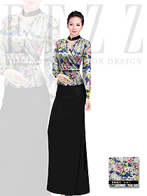 原創(chuàng)制服設(shè)計(jì)女款中餐迎賓服裝款式圖619