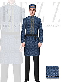 時尚長袖男款星級酒店門童制服設計圖1158