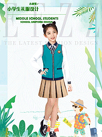 時尚長袖女款學(xué)生服校服款式設(shè)計(jì)圖089