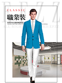 原創(chuàng)制服設(shè)計(jì)藍(lán)色男款職業(yè)裝西服服裝款式圖444