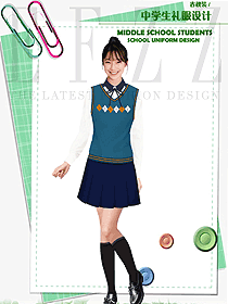 原創制服設計女款學生服校服款式圖113