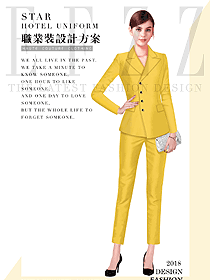 新款女秋冬職業裝制服設計圖1607